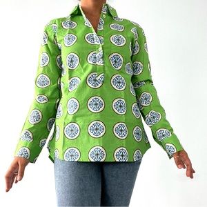 Tizzie by Dizzy Lizzie Rome Shirt in Blue Mandala Print